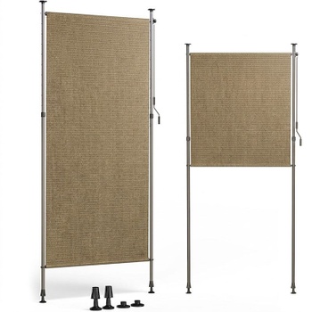 Markíza s upínacími svorkami HLS023-4, 150 x 270 cm, hnedá - A