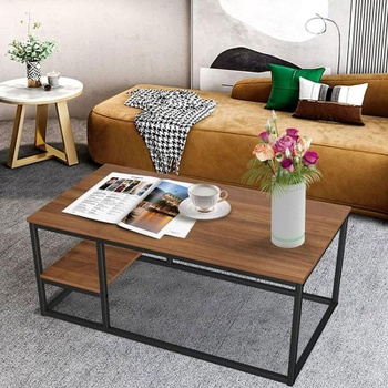 Konferenčný stolík AMZ-56, 102 × 52 × 42 cm, hnedý - B