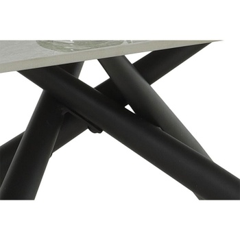 Konferenčný stolík, rúrkový rám, 120 x 68 cm, čierno/sivý - A