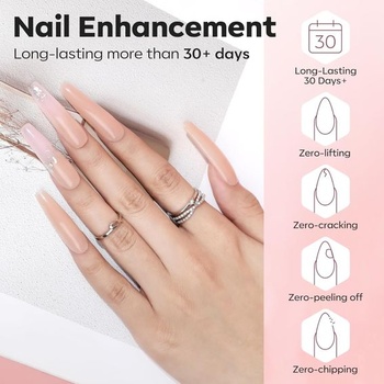 Modelones Builder Gel na gelové nehty - Milky Rose Builder Gel 8 v jednom - UV gel na prodlužování