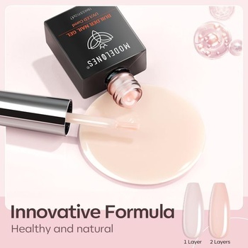 Modelones Builder Gel na gelové nehty - Milky Rose Builder Gel 8 v jednom - UV gel na prodlužování