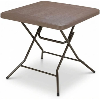 Skladací záhradný stôl MF80, 80 x 80 x 74 cm, hnedý - A
