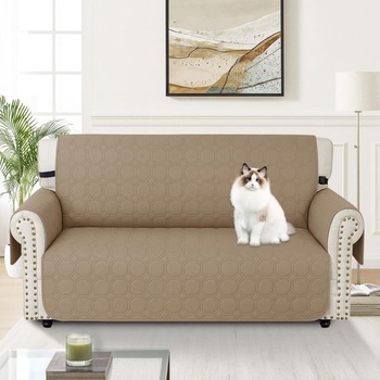 Poťah na pohovku Ystyle v tvare L pre 4 osoby, khaki khaki v tvare L 280 cm