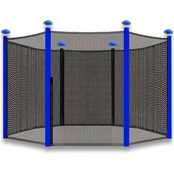 Ochranná sieť na trampolínu, so 6 tyčami 28 mm, 305 cm, modro/čierna - A