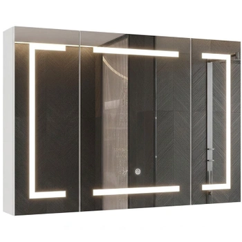 Zrkadlová LED skrinka do kúpeľne DJ504915_3, 100 x 63,6 cm,…