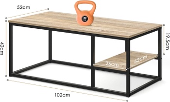 Konferenčný stolík AMZ-55, 102 x 52 x 42 cm, prírodný - A