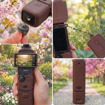 Puzdro pre DJI Osmo Pocket 3/Xtra Muse s objektívom a ochranou displeja, čiernohnedé