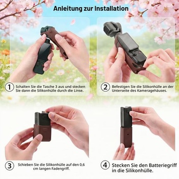 Puzdro pre DJI Osmo Pocket 3/Xtra Muse s objektívom a ochranou displeja, čiernohnedé