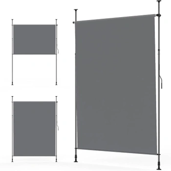 Vonkajšia vertikálna markíza HLS023-3, 120 x 270 cm, tmavo…