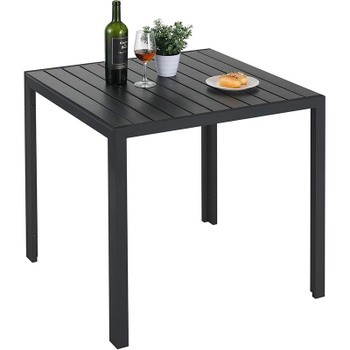 Záhradný stôl D-058, 75 x 75 cm, čierny - A