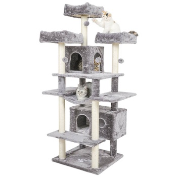 Škrabadlo pre mačky DJ478585_3, 175 cm, šedé - A
