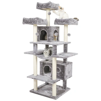 Škrabadlo pre mačky DJ478585_3, 175 cm, šedé - A