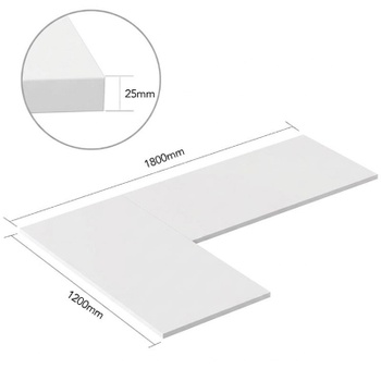 Stolová doska PR18012-WHITE-FSC-V2, 180 x 120 cm, biela - B