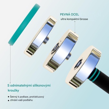 Oceľové činky YL2, 2dielna súprava, 2 x 10 kg, modro/strieborné - A