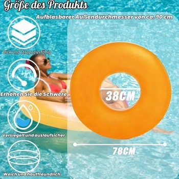 Plavecký kruh pre dospelých Yayafunfun 90 cm