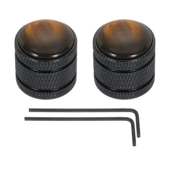 PATIKIL 2 ks gitarových gombíkov, kupola, gitarový gombík, 6mm, povrchová úprava, ušné riasenie,