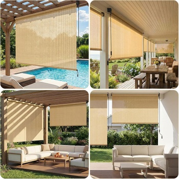 Vertikálna markíza HLS024KD-1, 120 x 180 cm, khaki - A