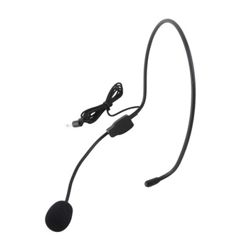 Slúchadlový mikrofón, káblový slúchadlový mikrofón, hlavový káblový mikrofón s 3,5 mm konektorom,
