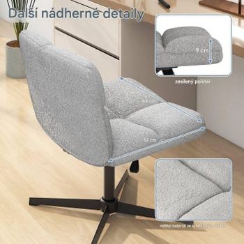 Ergonomická kancelárska stolička 42509, šedá - A