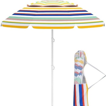 Záhradný slnečník s taškou na prenášanie, 200 cm, farebný - A