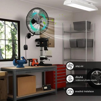 Nástenný ventilátor TAN10311630, 56 cm, 120 W, čierny - A