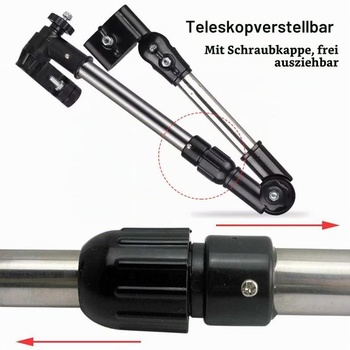 Držiak na dáždnik, Nastaviteľný držiak na dáždnik pre kočíky, Držiak na dáždnik, Nerezový elastický