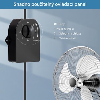 Nástenný ventilátor TAN10311630GB, 56 cm, 120 W, strieborný - B