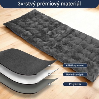 Kempingový matrac so 4 upevňovacími popruhmi B0GVK3ZGRF, 190 x 70 x 7 cm, tmavo šedá - A