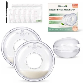 Oiomniv lapač mlieka pre dojčatá, silikónové lapačky na mlieko pre dojčatá 60 ml, viacfarebné