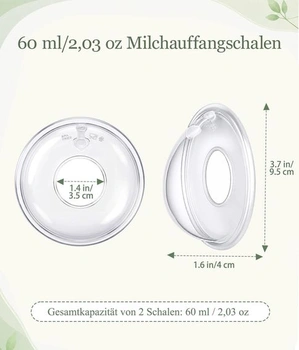 Oiomniv lapač mlieka pre dojčatá, silikónové lapačky na mlieko pre dojčatá 60 ml, viacfarebné