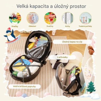 4dielna sada detskej batožiny GY040SF, s kolieskami, bielo/čierna - B