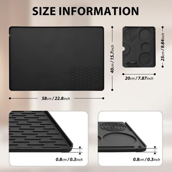 Podložka pod kávovar Ninja Luxe Premier 58×40 cm, čierna