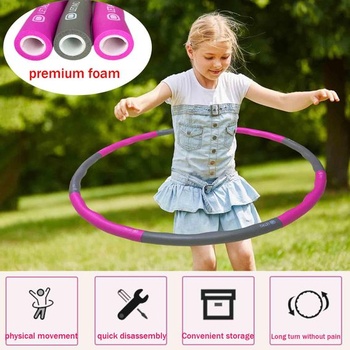 LETAO Hula Hoop pre deti a dospelých | Chudnutie od 12+ rokov | Ružovosivá 1,2 kg | Vlnový dizajn s penou