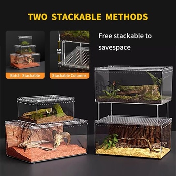 Terárium pro plazy z PC, terárium pro plazy, terárium pro tarantule, nádrž pro pavouky s