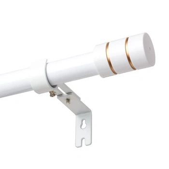 Biela výsuvná tyč na záclony, 25mm tyč na záclony 66-222 cm…