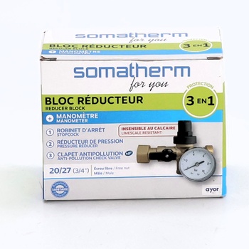 SOMATHERM FOR YOU - Redukční blok 3v1 je vybaven pístem redukčního ventilu + 1 matice zpětného