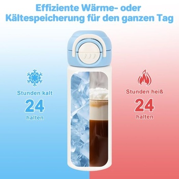 BEBOAN nerezová termoska s izolací 550 ml, nepropustná, dvoustěnná izolovaná láhev na vodu pro