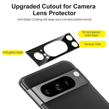 Ochranné tvrdené sklo SPARIN pre Google Pixel 8 Pro, 3 ochranné fólie na displej a 2 ochranné fólie
