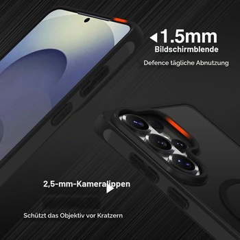 Matný čierny magnetický kryt ivoler pre Samsung Galaxy S26 Ultra 5G, kompatibilný s MagSafe,