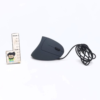 TECKNET Ergonomická vertikálna optická myš, zabránenie tenisových lakťov, 6400 DPI, 6 tlačidiel, LED