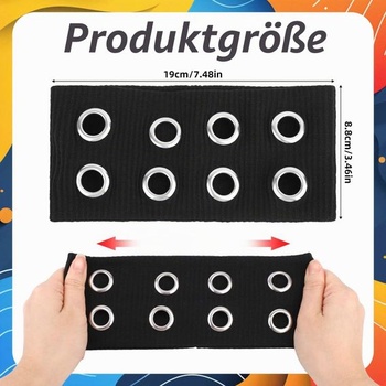 Elastická čelenka lasuroa s výrezmi pre ženy, čelenka so širokými očkami, štýlová punková čelenka,