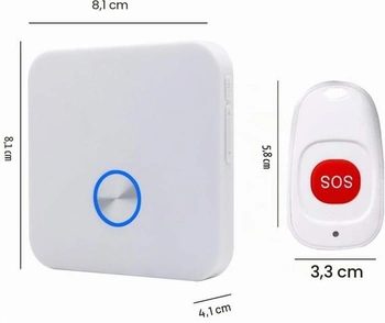 Bezdrátový domácí alarm s tlačítkem nouzového volání, panikovým alarmem, dobíjecím rádiovým alarmem
