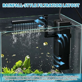 Akvarijní filtr, akvarijní čerpadlo 40 l, vnitřní akvarijní filtr 200 l/h