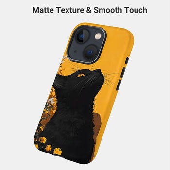 Púzdro na telefón Tawarror pre iPhone 15, ochranné púzdro 2 v 1 s roztomilou mačkou, silikónové