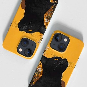 Púzdro na telefón Tawarror pre iPhone 15, ochranné púzdro 2 v 1 s roztomilou mačkou, silikónové