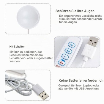 Sada LED lampy Cerioll pre 3D tlačiareň, mini USB magnetická lampa, s vypínačom, 3 režimy teploty
