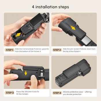 Silikónové puzdro STARTRC PHOTO Osmo Pocket 4, ochrana objektívu pre príslušenstvo k gimbalu DJI