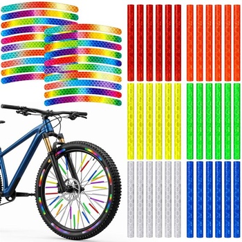 92 kusov farebných odraziek na lúče bicyklov