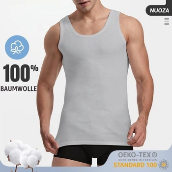 Pánské tílko NUOZA, balení 3/5 kusů, 100% bavlněné tílko bez rukávů, velikost 4XL, velikost 1*