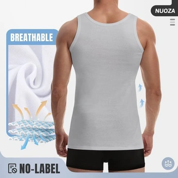 Pánské tílko NUOZA, balení 3/5 kusů, 100% bavlněné tílko bez rukávů, velikost 4XL, velikost 1*